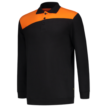Foto van Polosweater Bicolor Naden | zwart/oranje | 302004-0998 | TRICORP WORKWEAR