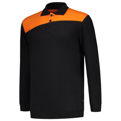 Foto van Polosweater Bicolor Naden | zwart/oranje | 302004-0998 | TRICORP WORKWEAR