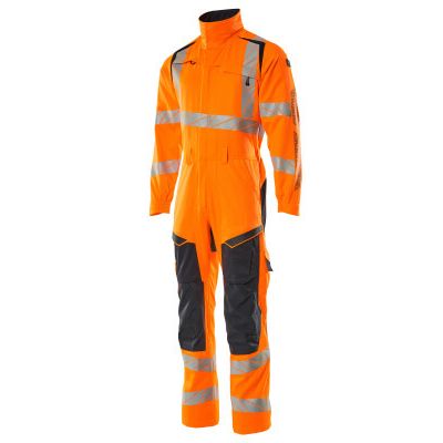 Foto van Mascot Accelerate Safe Overall met kniezakken | 19519-236 | 14010-hi-vis oranje/donkermarine