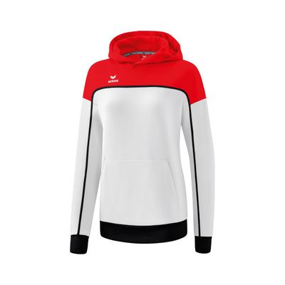 Erima Change sweatshirt met capuchon dames, wit/rood/zwart, 1072315