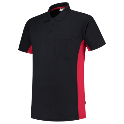 Foto van Poloshirt Bicolor Borstzak | marine/rood | 202002-0102 | TRICORP WORKWEAR