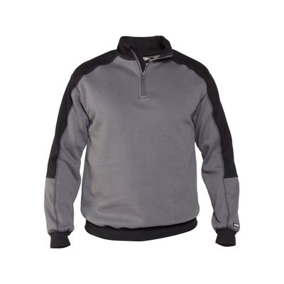 Dassy tweekleurige sweater BASIEL | 300358 | cementgrijs/zwart