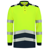 Afbeelding van Poloshirt High Vis Bicolor Lange Mouw | fluorgeel/donkermarine | 203008-17010 | TRICORP SAFETY