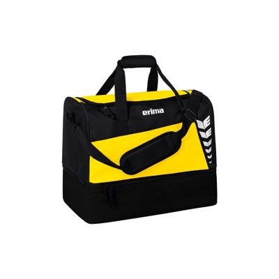 ERIMA SIX WINGS sporttas met bodemvak | geel/zwart | 7232313
