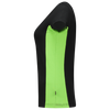 Afbeelding van T-shirt Bicolor Dames | zwart/limegroen | 102003-0937 | TRICORP WORKWEAR