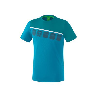 5-C T-shirt Kinderen | oriental blue/colonial blue/wit | 1081910