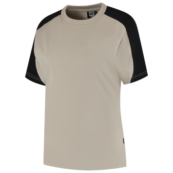 Foto van T-shirt Bicolor Redefined Dames | zand/zwart | 106109-5509 | TRICORP WORKWEAR