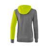 Afbeelding van 5-C trainingsjack met capuchon Dames | grey melange/lime pop/zwart | 1031917