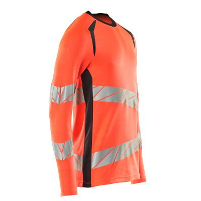 Foto van Mascot Accelerate Safe T-shirt, met lange mouwen | 19081-771 | 22210-hi-vis rood/donkermarine