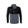 Afbeelding van ERIMA Six Wings jack met afneembare mouwen Unisex | slate grey/zwart | 1062203