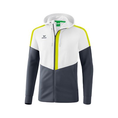 Squad trainingsjack met capuchon | wit/slate grey/lime | 1032054