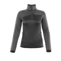 Mascot 18053-316 Fleecetrui met korte rits donker antraciet/zwart