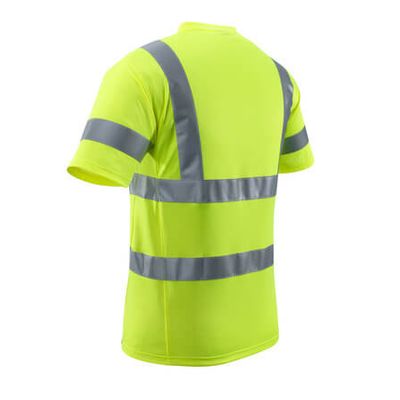 Foto van T-shirt, V-hals, klasse 2 | 18282-995 | 017-hi-vis geel