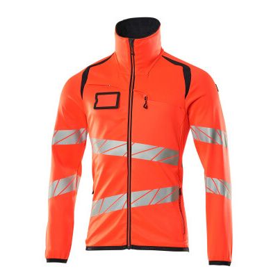 Foto van Mascot Accelerate Safe Fleecetrui met rits | 19103-315 | 22210-hi-vis rood/donkermarine