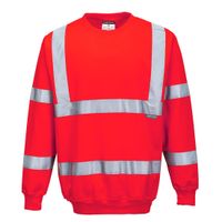 PortWest Hi-Vis Sweatshirt Rood| B303