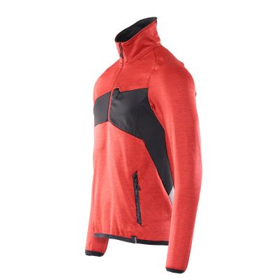 Foto van Mascot 18003 Fleece sweater met halve rits signaal rood/zwart