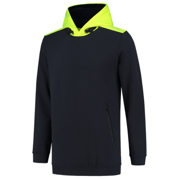 Sweater High Vis Capuchon | donkermarine/fluorgeel | 303005-01017 | TRICORP SAFETY Foto van Sweater High Vis Capuchon | donkermarine/fluorgeel | 303005-01017 | TRICORP SAFETY