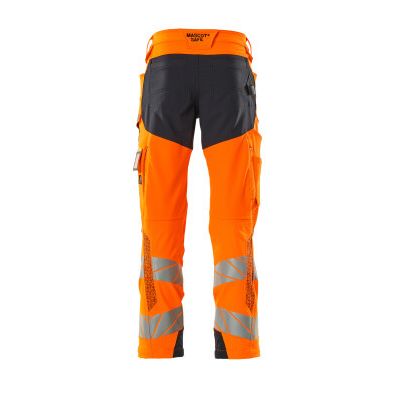 Foto van Mascot Accelerate Safe Broek met kniezakken | 19079-511 | 14010-hi-vis oranje/donkermarine