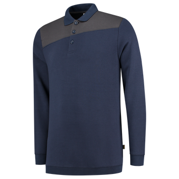 Foto van Polosweater Bicolor Naden | donkermarine/donkergrijs | 302004-01018 | TRICORP WORKWEAR
