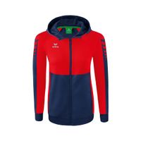 ERIMA Six Wings trainingsjack met capuchon Dames | new navy/rood | 1032220