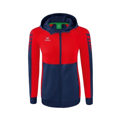 Foto van ERIMA Six Wings trainingsjack met capuchon Dames | new navy/rood | 1032220