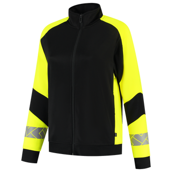 Foto van Sweatvest Reflective Redefined Dames | zwart/fluorgeel | 306115-0917 | TRICORP WORKWEAR
