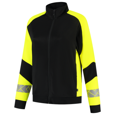 Foto van Sweatvest Reflective Redefined Dames | zwart/fluorgeel | 306115-0917 | TRICORP WORKWEAR