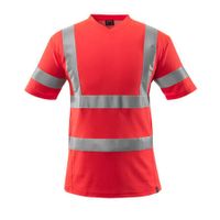 T-shirt, V-hals, klasse 2 | 18282-995 | 0222-hi-vis rood