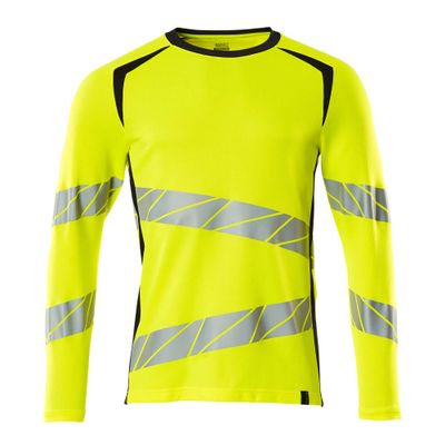 Mascot Accelerate Safe T-shirt, met lange mouwen | 19081-771 | 17010-hi-vis geel/donkermarine