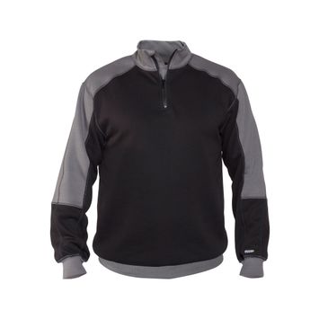 Foto van Dassy tweekleurige sweater BASIEL | 300358 | zwart/cementgrijs