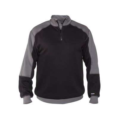 Foto van Dassy tweekleurige sweater BASIEL | 300358 | zwart/cementgrijs