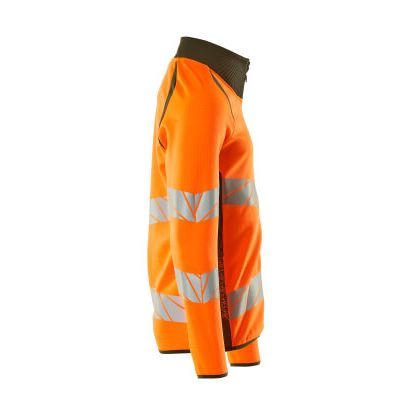 Foto van Mascot Accelerate Safe Sweatshirt met rits | 19184-781 | 1433-hi-vis oranje/mosgroen