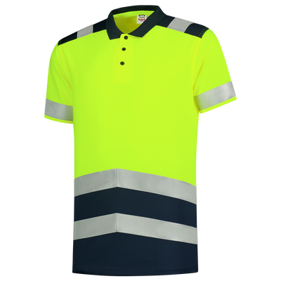 Poloshirt High Vis Bicolor | fluorgeel/donkermarine | 203007-17010 | TRICORP SAFETY