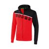 Afbeelding van 5-C trainingsjack met capuchon Kinderen | rood/zwart/wit | 1031902