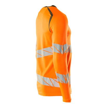 Foto van Mascot Accelerate Safe T-shirt, met lange mouwen | 19081-771 | 1433-hi-vis oranje/mosgroen