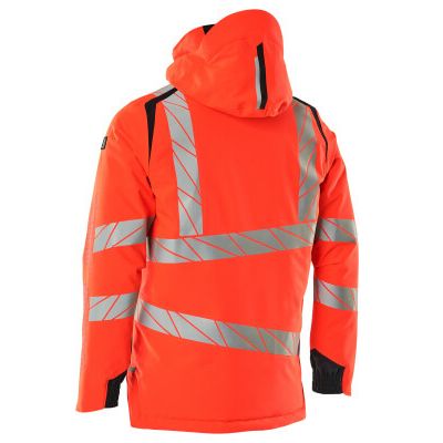 Foto van Mascot Accelerate Safe Winterjas | 19035-449 | 22210-hi-vis rood/donkermarine