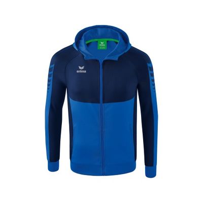 Foto van ERIMA Six Wings trainingsjack met capuchon Kinderen | new royal/new navy | 1032206