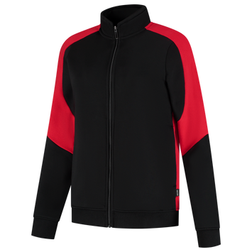 Foto van Sweatvest Bicolor Redefined Dames | zwart/helderrood | 306122-09202 | TRICORP WORKWEAR