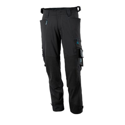 Broek, Dyneema kniezakken, stretch | 17079-311 | 09-zwart