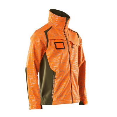 Foto van Mascot Accelerate Safe Softshell jas | 19202-291 | 1433-hi-vis oranje/mosgroen