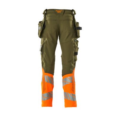 Foto van Mascot Accelerate Safe Broek met spijkerzakken | 19131-711 | 3314-mosgroen/hi-vis oranje