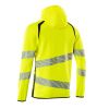 Afbeelding van Mascot Accelerate Safe Capuchontrui met rits | 19284-781 | 17010-hi-vis geel/donkermarine