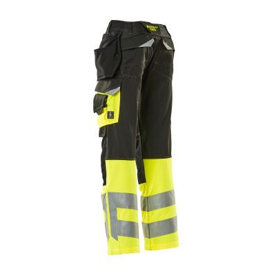 Foto van Broek met spijkerzakken, klasse 1 | 17531-860 | 0917-zwart/hi-vis geel