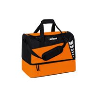 ERIMA SIX WINGS sporttas met bodemvak | oranje/zwart | 7232314