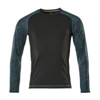 T-shirt met lange mouwen,vochtafdrijvend | 17281-944 | 09-zwart