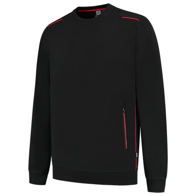 Foto van Sweater Accent | zwart/rood | 302703-0902 | TRICORP WORKWEAR