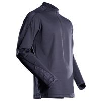 Mascot Customized T-shirt met halve rits, lange mouw | 22681-618 | 010-donker marine