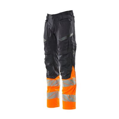 Foto van Mascot Accelerate Safe Broek met kniezakken | 19679-236 | 01014-donkermarine/hi-vis oranje