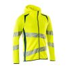 Afbeelding van Mascot Accelerate Safe Capuchontrui met rits | 19284-781 | 1744-hi-vis geel/donkerpetrol