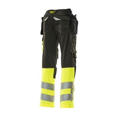 Foto van Broek met spijkerzakken, klasse 1 | 17531-860 | 0917-zwart/hi-vis geel